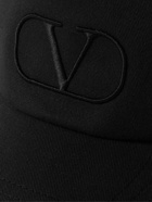 Valentino - Valentino Garavani Logo-Embroidered Cotton-Twill Cap - Black