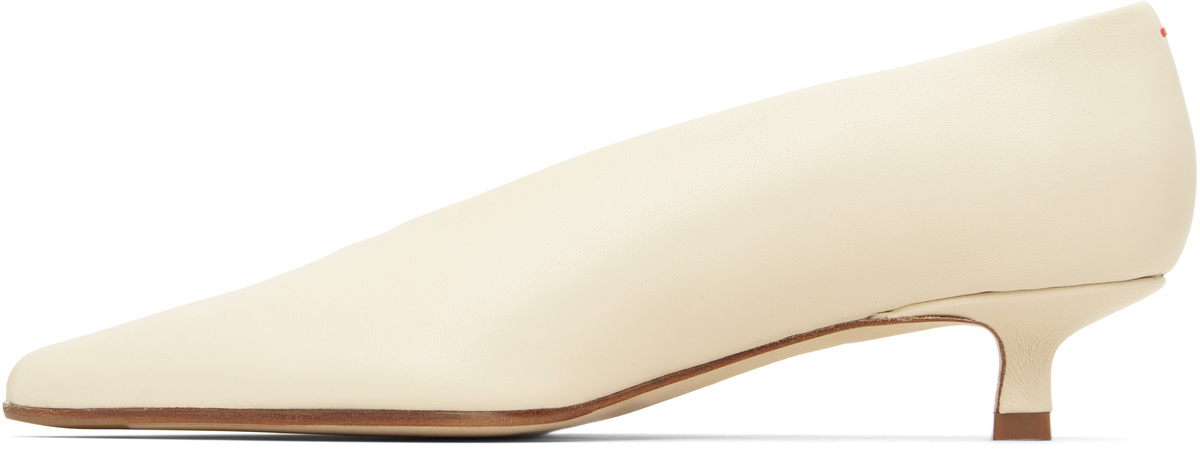 Aeyde Off-White Clara Pointed-Toe Heels