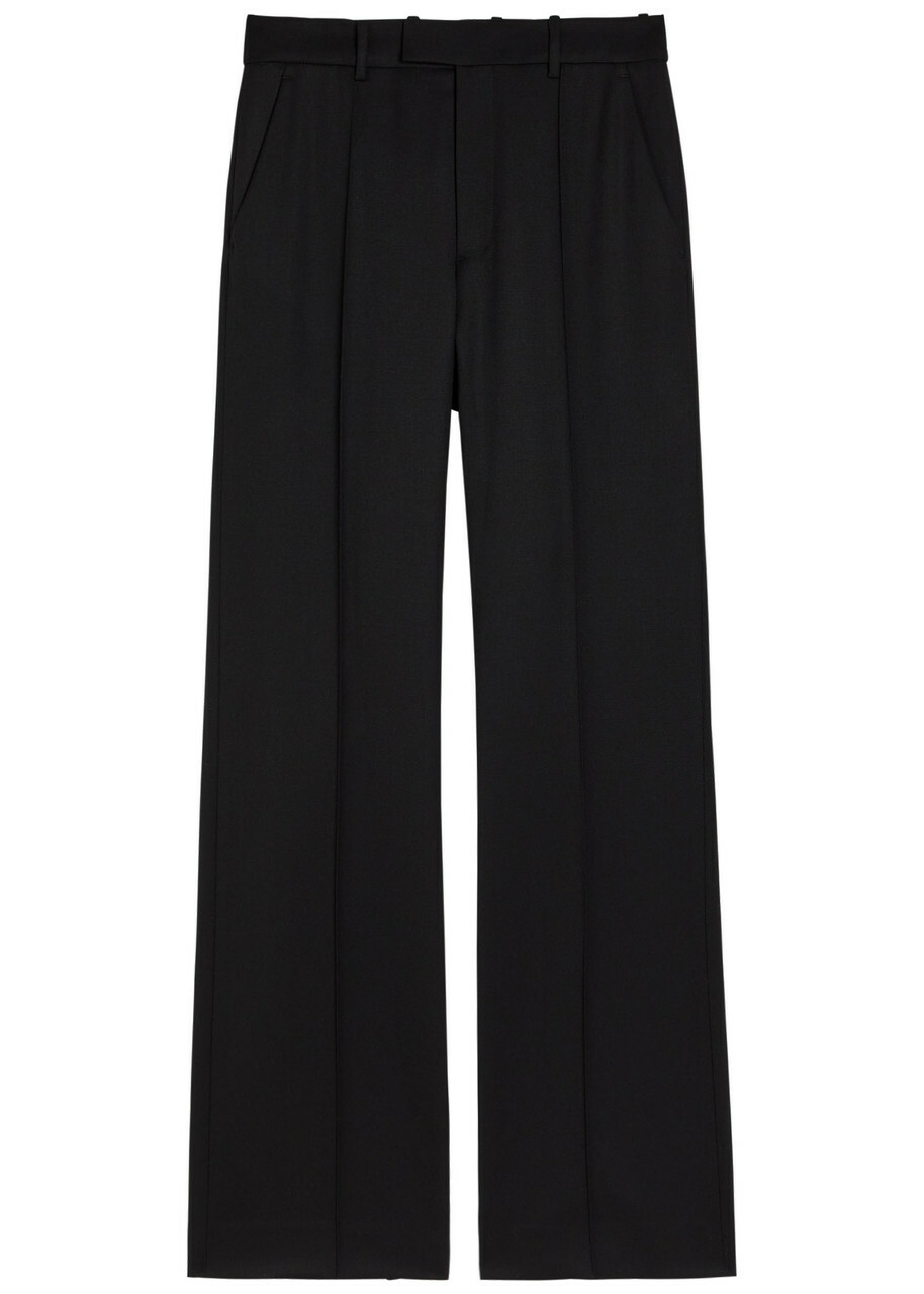 Nili Lotan Etoile Straight-leg Wool Trousers Black