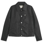 AMI Paris Men's Denim Jacket With Ami De Coeur Stud in Noir