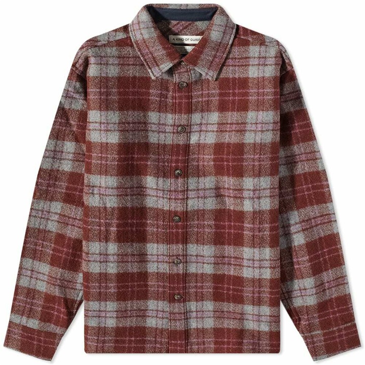 Photo: A Kind of Guise Men's Dullu Overshirt in Rusty Rose Check