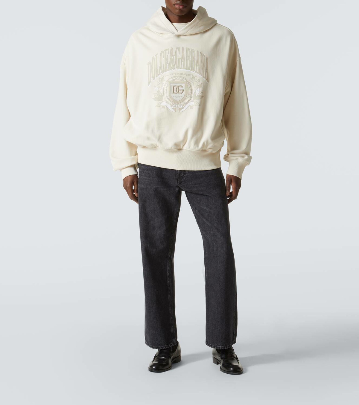 Dolce&Gabbana Embroidered cotton jersey hoodie