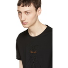 Fendi Black Crystal-Embellished Super Bugs T-Shirt