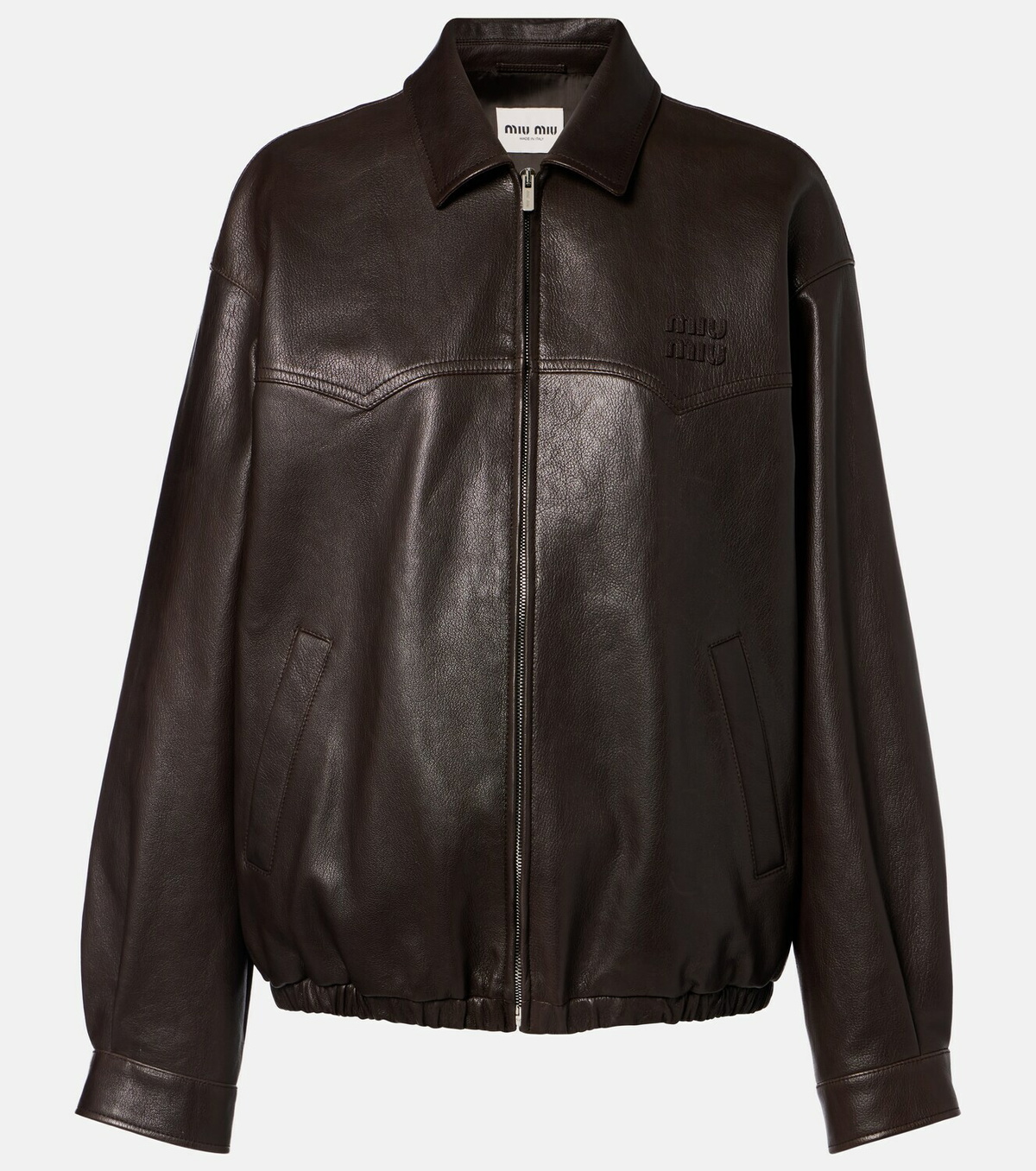 Miu Miu Leather blouson jacket