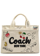 Coach Cargo Embroidered Canvas Tote - White - One Size