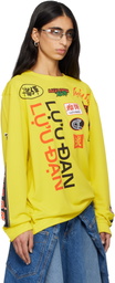 LU'U DAN Yellow Oversized Long Sleeve T-shirt
