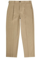 Wax London Aubyn Tapered-leg Twill Trousers Tan