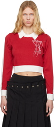 Rokh Red Contrasted Polo