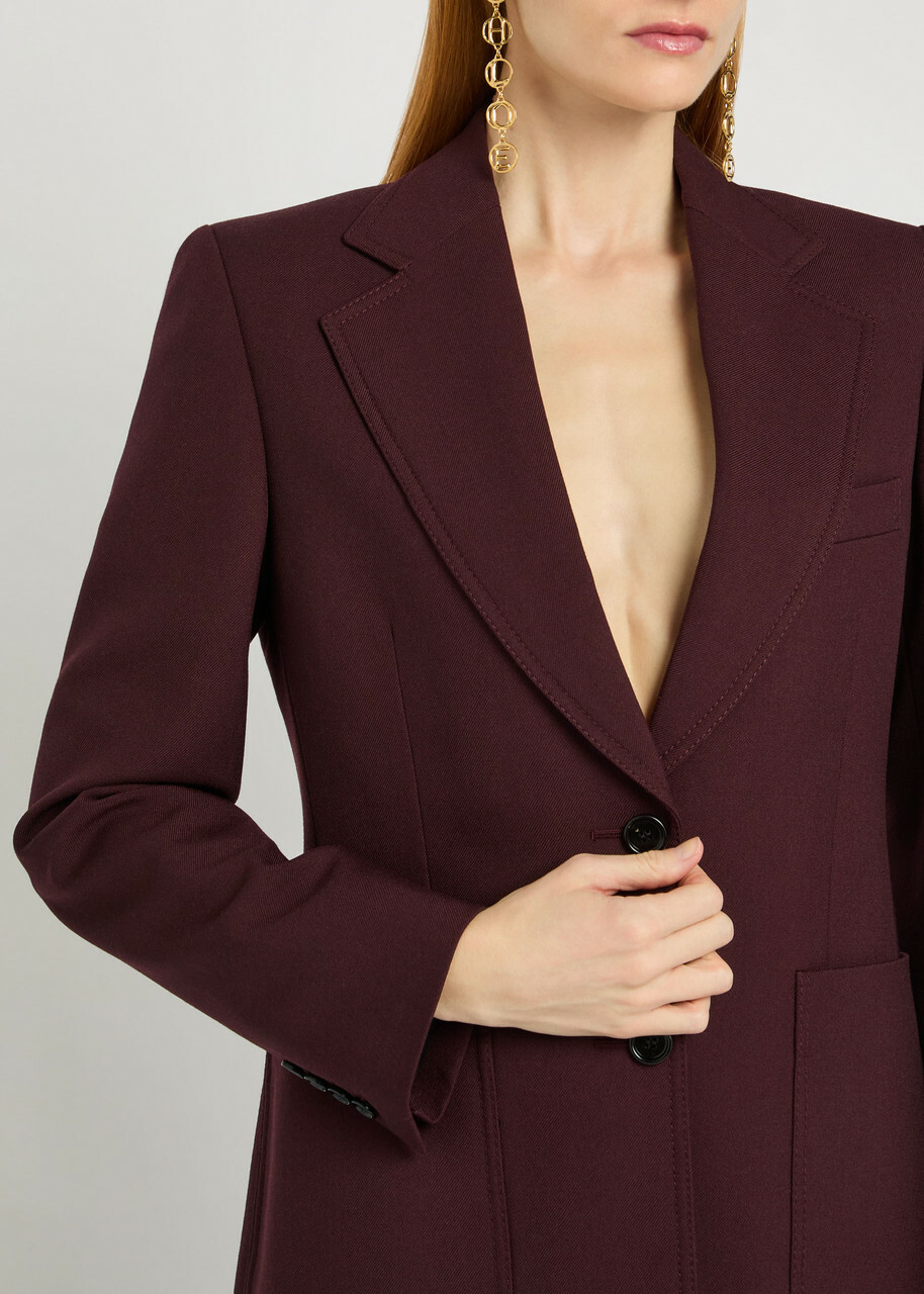 Chloe Single Breased Wool Blazer Purple