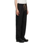 JKEEFER Black Alec Drawcord Trousers