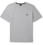 Hugo Boss - Slim-Fit Logo-Embroidered Stretch Cotton-Jersey T-Shirt - Gray