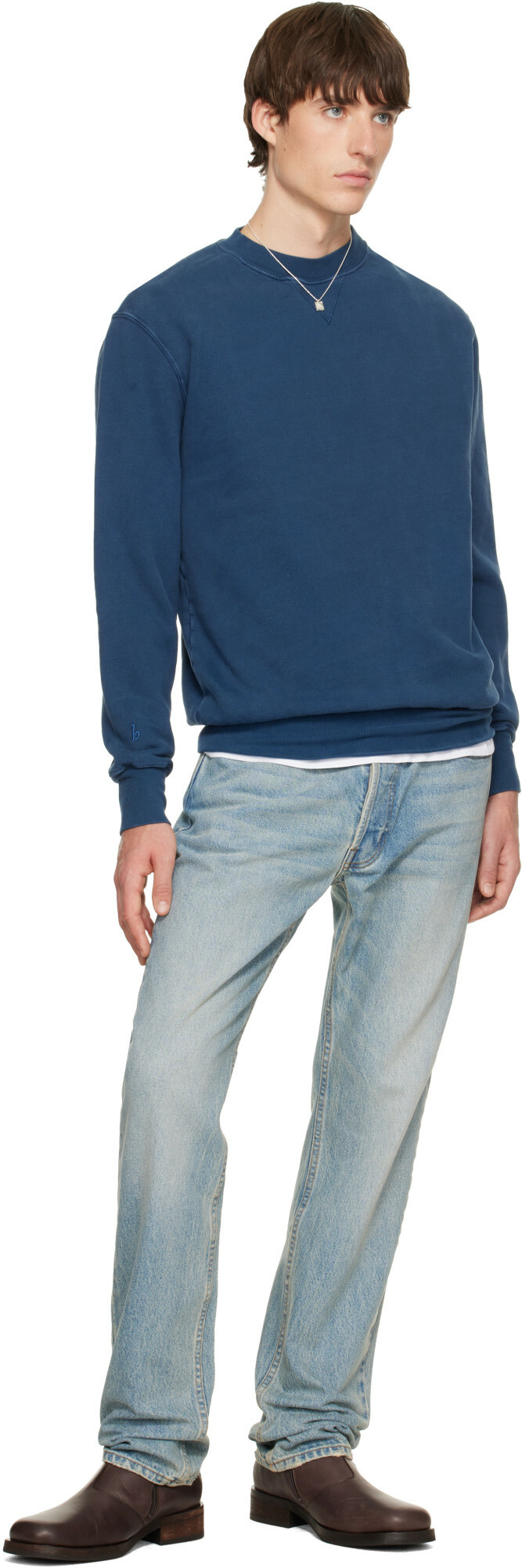 Hanover Navy Sunwashed Staple Crewneck Sweatshirt
