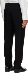 Solid Homme Black Wool Set-Up Trousers