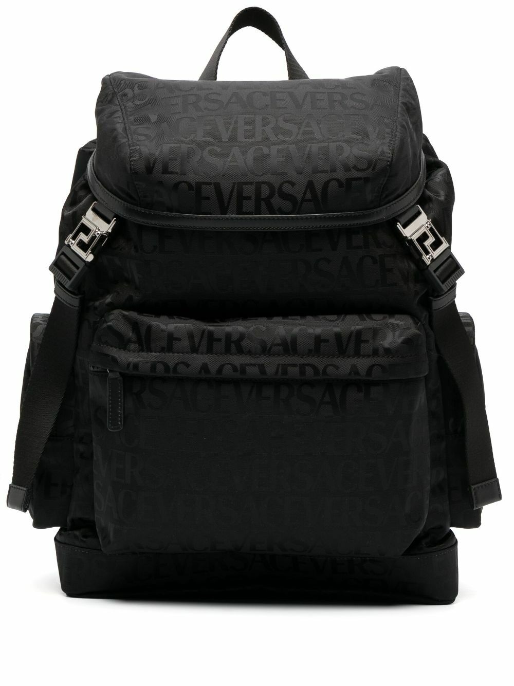 VERSACE - All Over Logo Nylon Backpack Versace