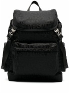 VERSACE - All Over Logo Nylon Backpack