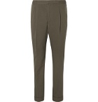 Officine Generale - Drew Tapered Pleated Cotton-Seersucker Suit Trousers - Green
