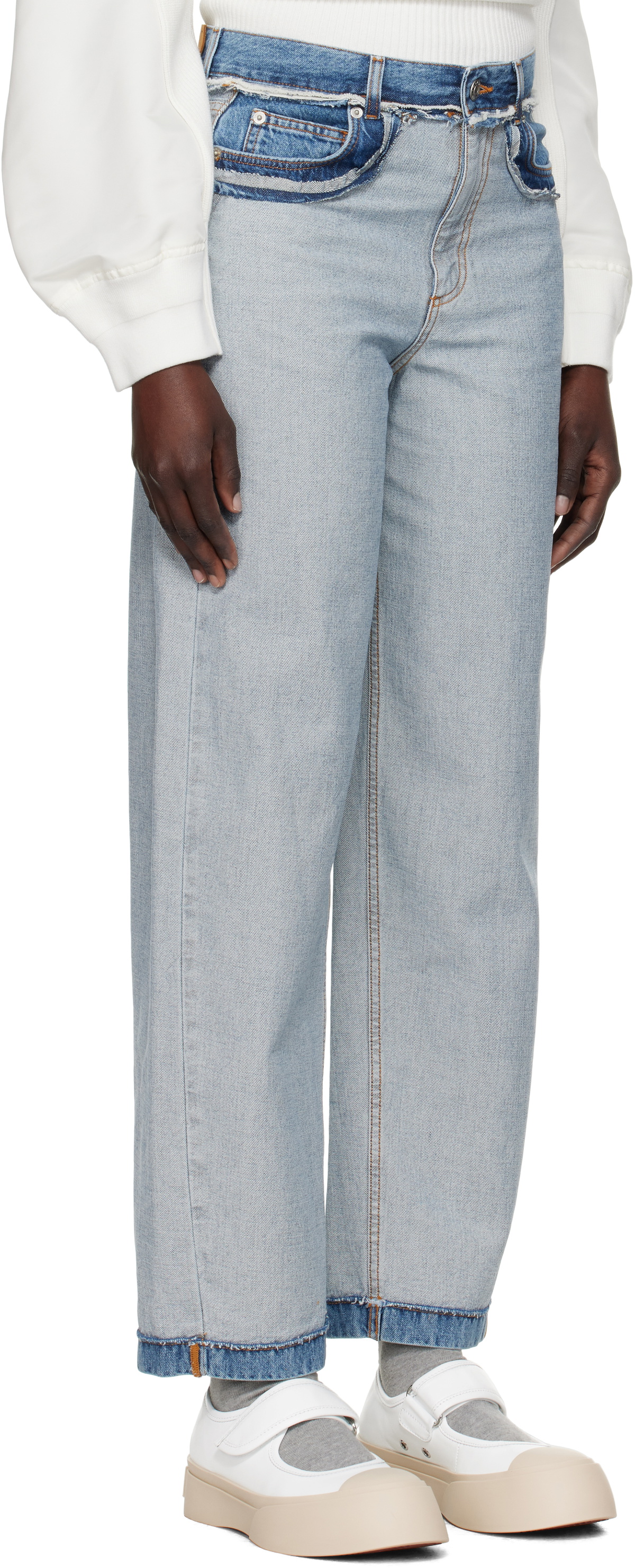 『MARNI 』インディゴ キャロットフィット ジーンズ Marni Indigo Inside-Out Carrot-Fit Jeans Marni