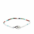 Mikia Men's Tube Stone Bracelet in Turquoise/Howlite