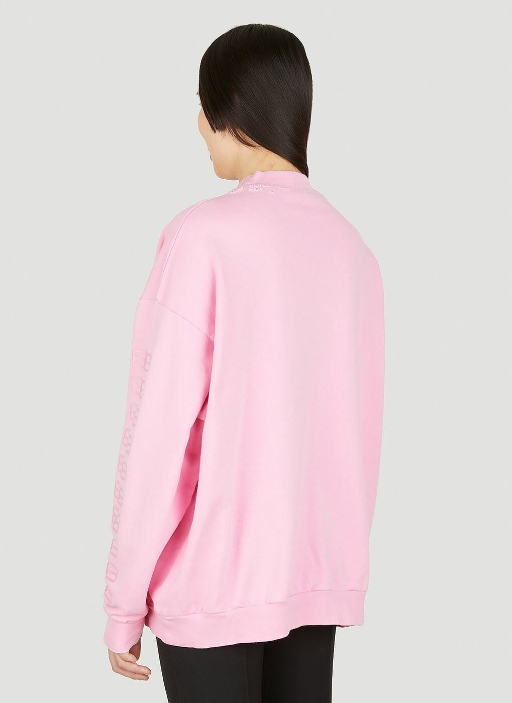 BB Embroidery Sweatshirt in Pink Balenciaga