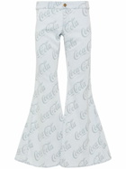 ERL X Coca Cola Cool Grey Low-Rise Flared Jeans