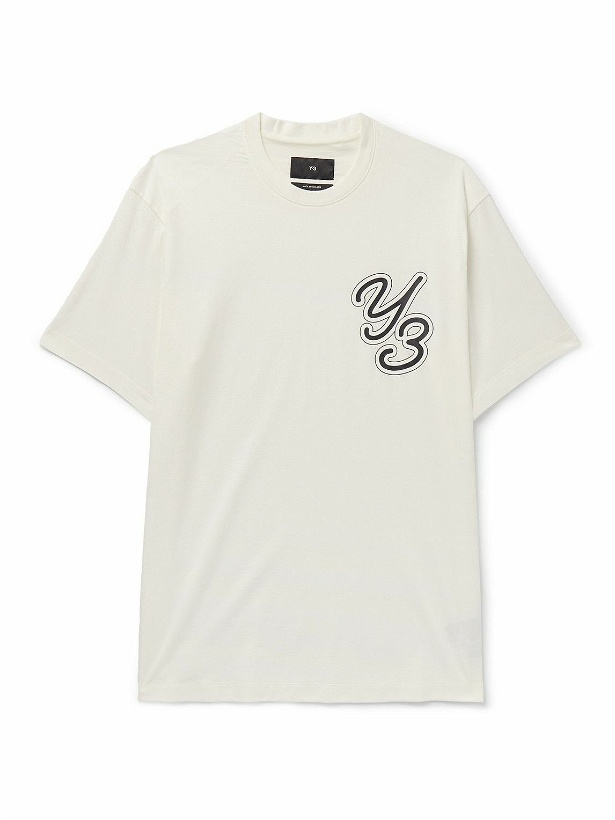 Photo: Y-3 - Oversized Logo-Print Cotton-Blend Jersey T-Shirt - White