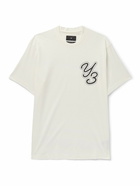 Y-3 - Oversized Logo-Print Cotton-Blend Jersey T-Shirt - White