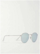 Ray-Ban - Round-Frame Silver-Tone Mirrored Sunglasses