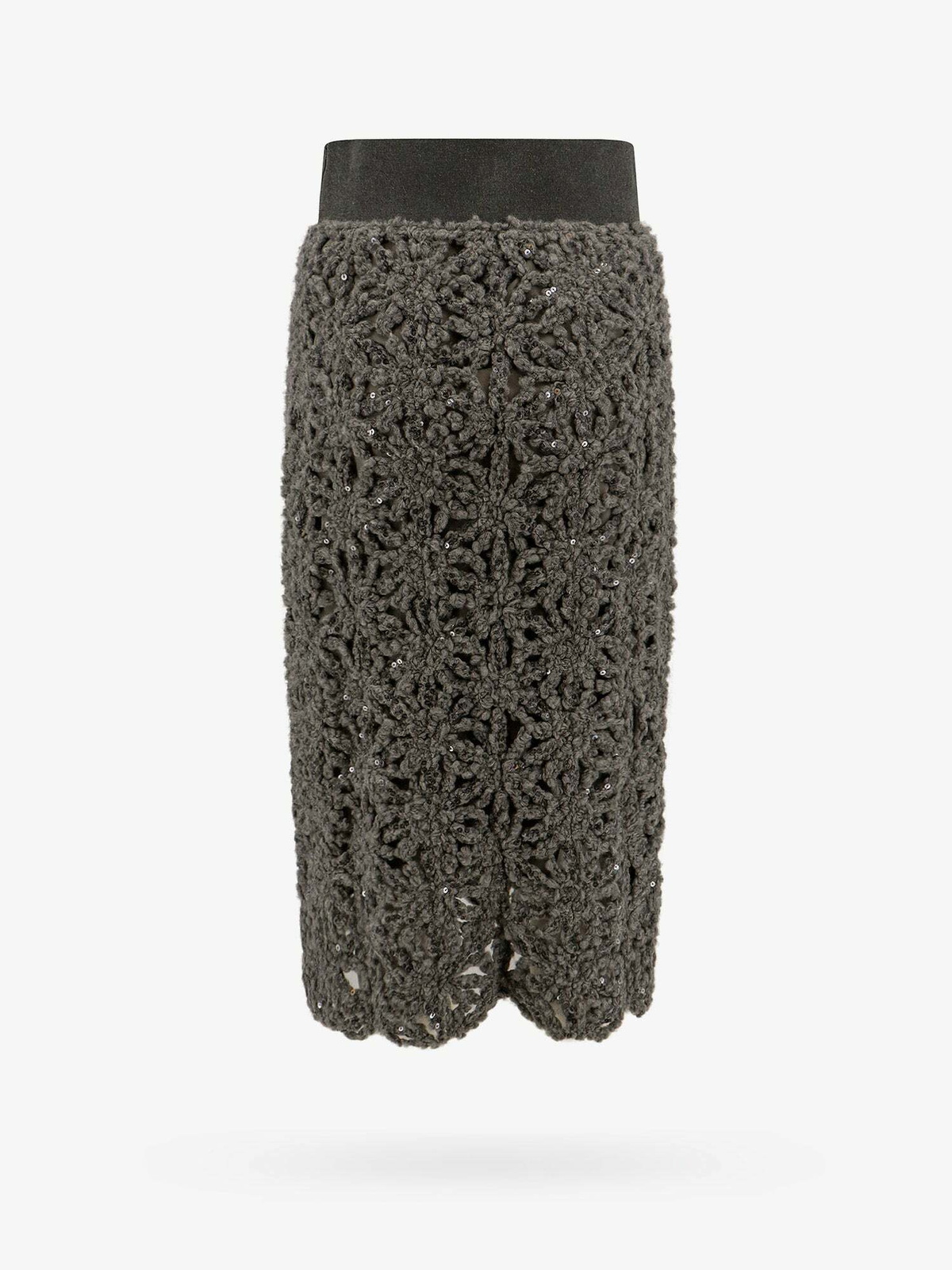 Jupe Femme Grise Brunello Cucinelli - Taille 6 (US) - Longueur Genou - Occasion TB