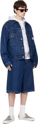 Carhartt Work In Progress Blue Belmar Denim Jacket