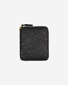 Embossed Leather Zip Around Wallet