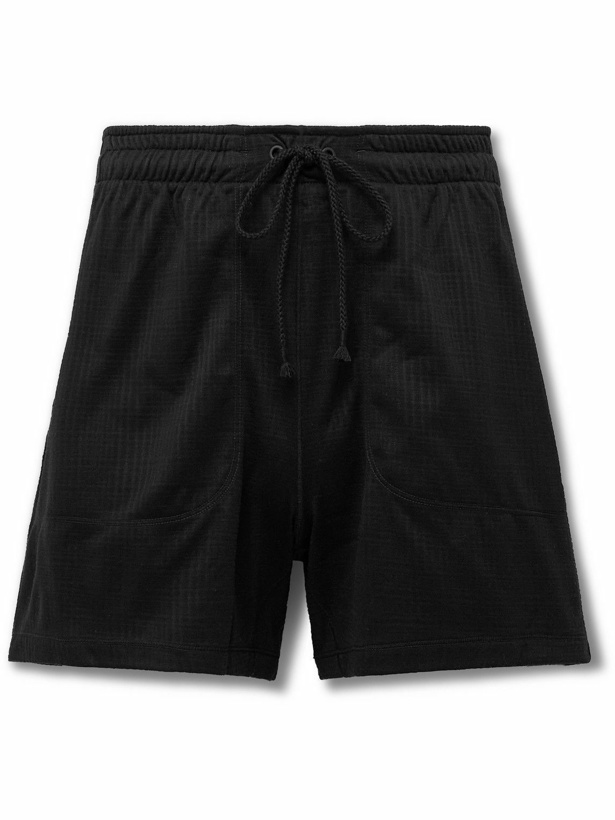 Photo: Nike Training - Yoga Slim-Fit Logo-Embroidered Dri-FIT Drawstring Shorts - Black