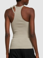 ANDREADAMO - Ribbed Jersey Top W/ Double Straps