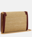 Stella McCartney Falabella raffia-effect wallet on chain