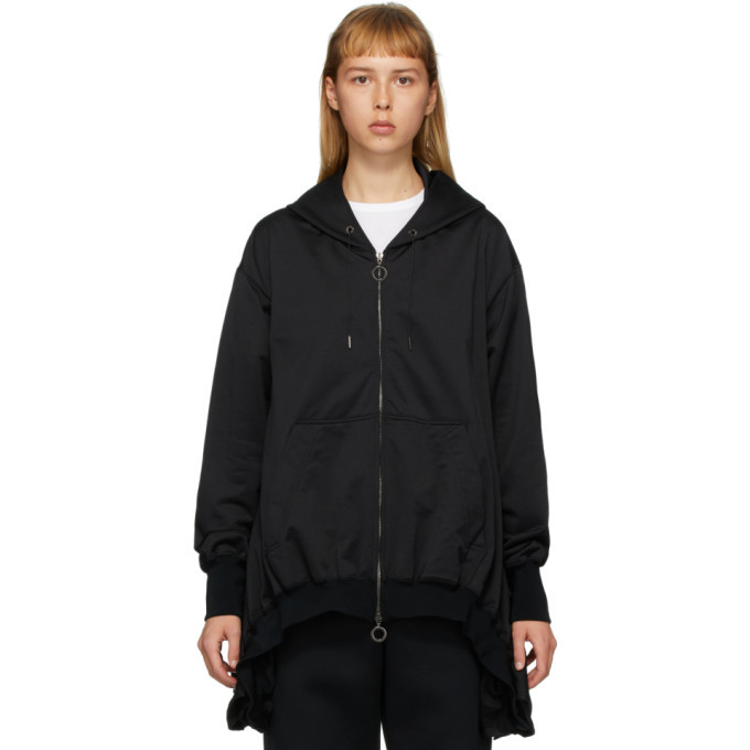 Photo: Fumito Ganryu Black Flare Zip-Up Hoodie