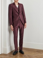 TOM FORD - Wool, Mohair and Silk-Blend Twill Suit Jacket - Burgundy