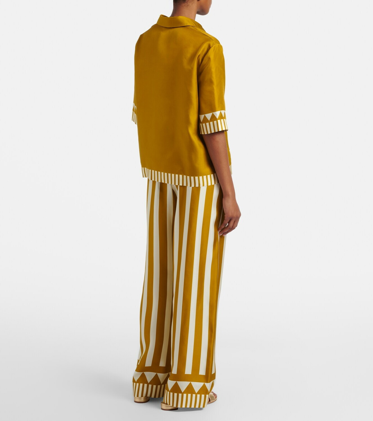Eres Pacha striped silk twill palazzo pants
