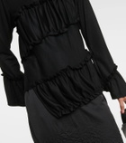 Noir Kei Ninomiya Ruffled asymmetric wool sweater