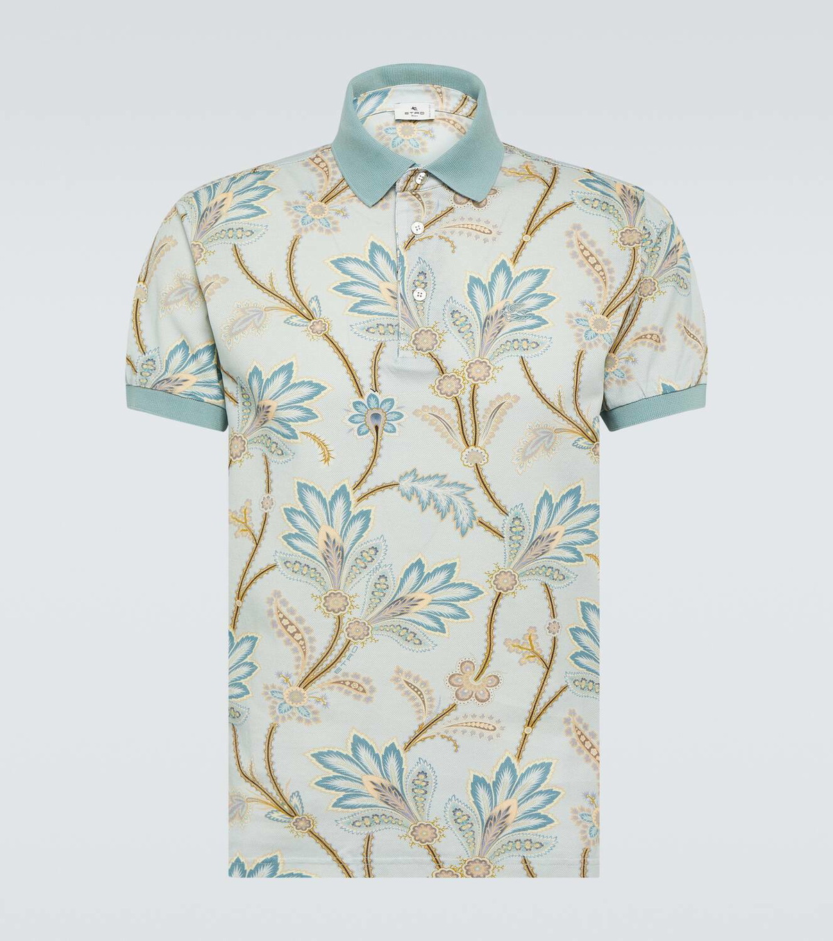 Etro Printed cotton piqué polo shirt Etro