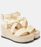 Loewe Paula's Ibiza Petal leather espadrille wedges