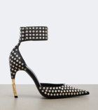 Gucci Castello embellished satin pumps