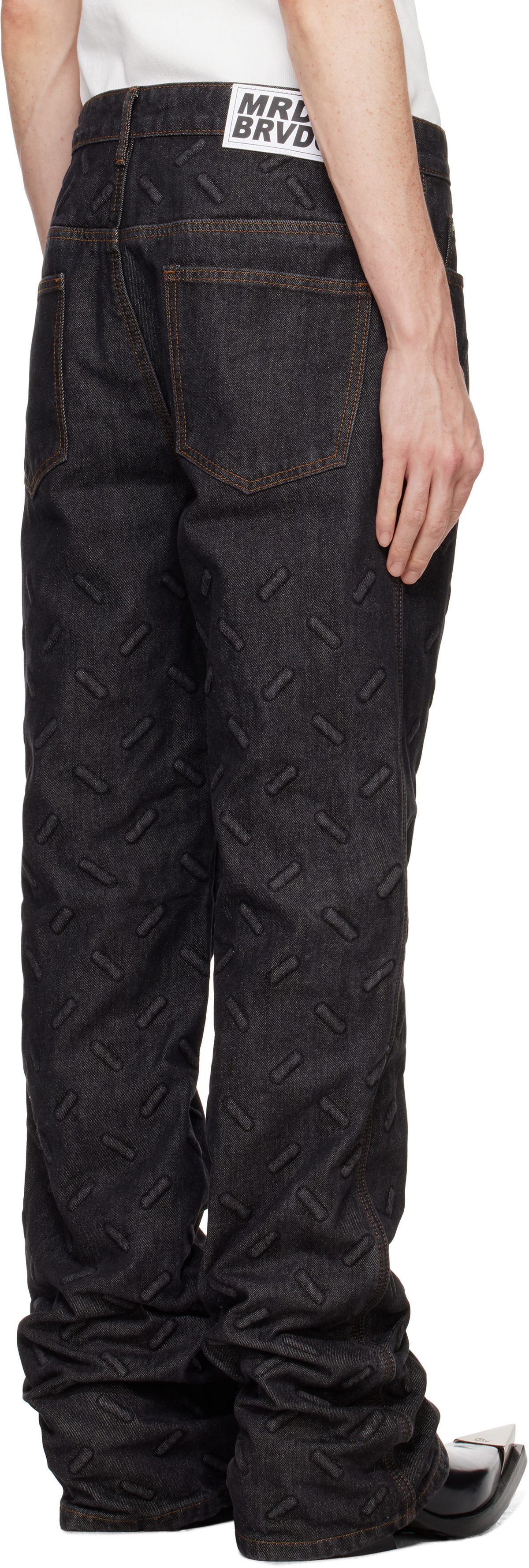 Who Decides War Black Thread Plate Jeans