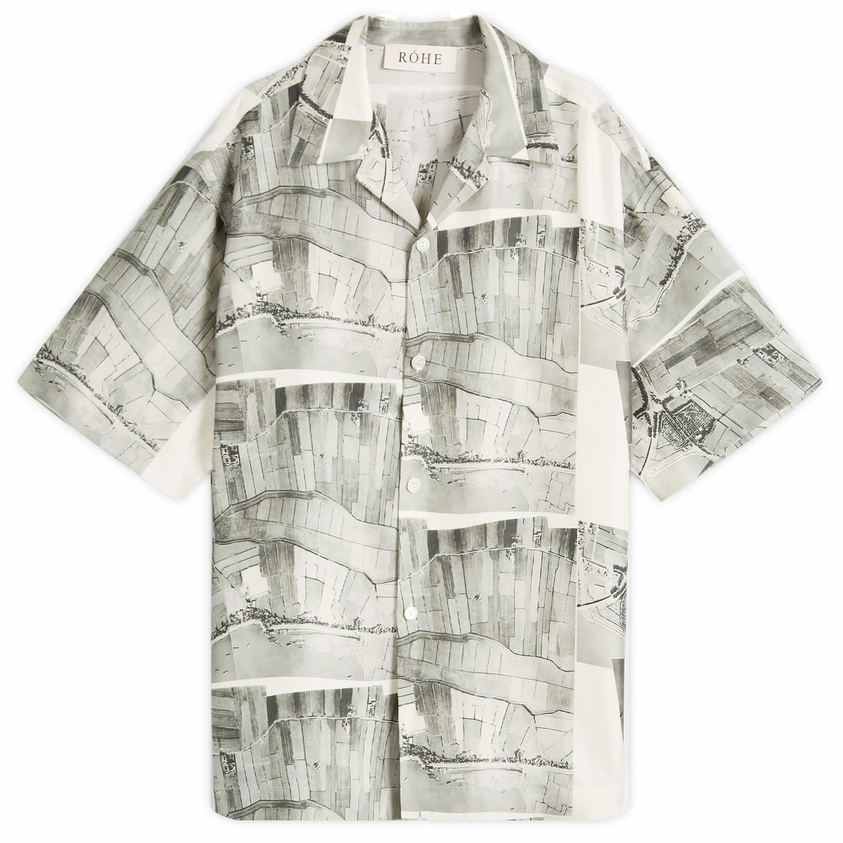 Róhe Men's Silk Vacation Shirt in Durgerdammerdijk Print