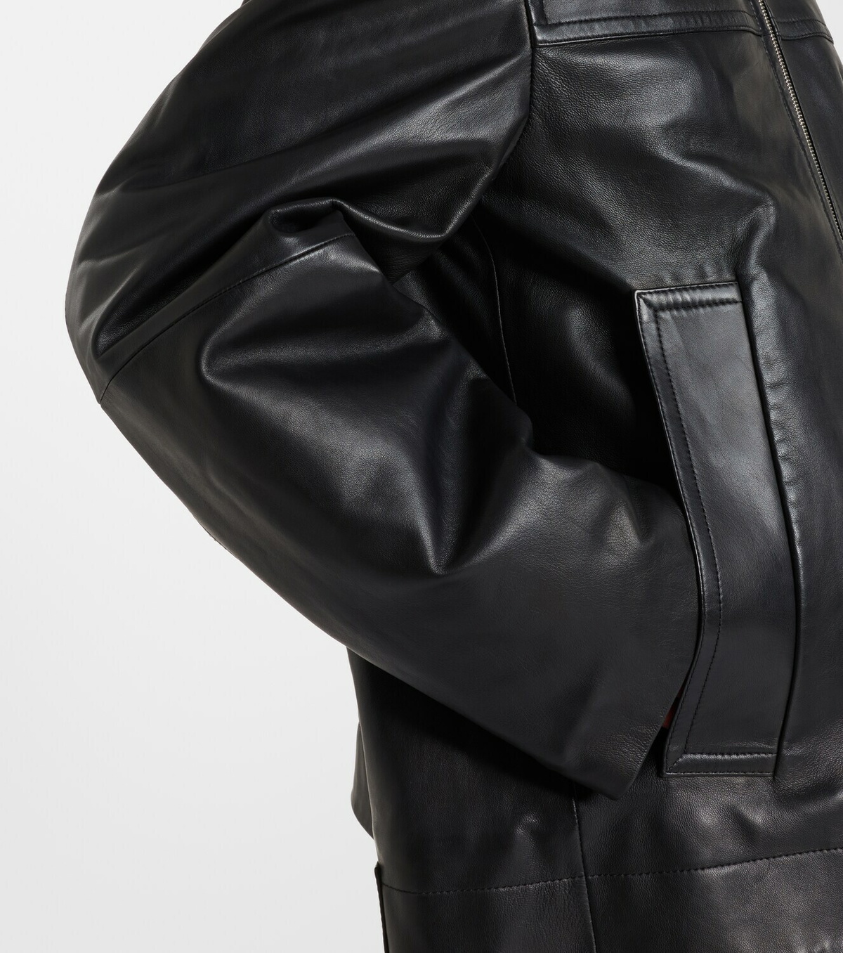 Sportmax Oversized leather jacket
