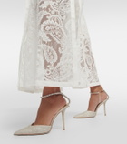 Jimmy Choo - Saeda 100 embellished glitter pumps