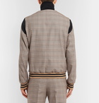 Stella McCartney - Prince of Wales Checked Wool and Cotton-Blend Bomber Jacket - Brown