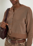 Our Legacy Micro Cotton-blend Cardigan Brown