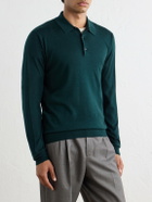 Altea - Wool, Silk and Cashmere-Blend Polo Sweater - Green