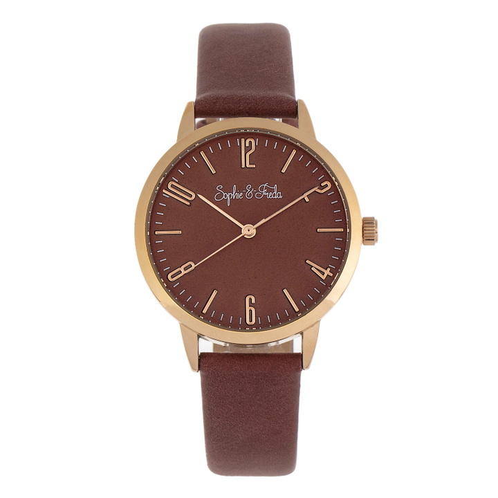 Photo: Sophie And Freda Vancouver Quartz Brown Dial Ladies Watch SF4906