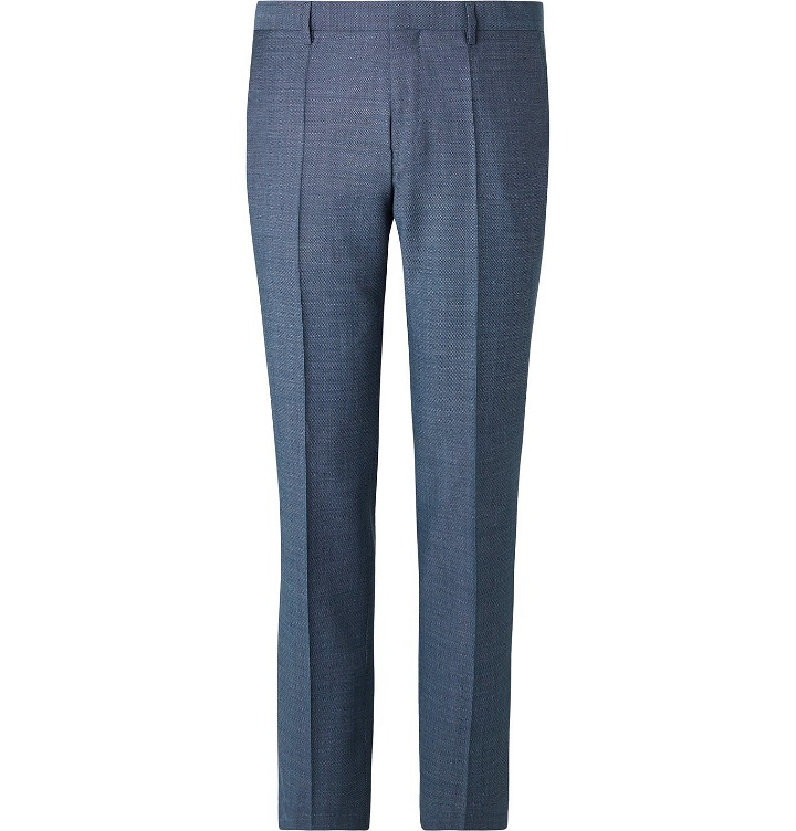 Photo: Hugo Boss - Genius Birdseye Virgin Wool Suit Trousers - Blue