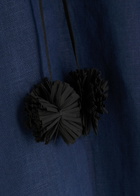 Clea Florentina Linen-blend Midi Shirt Dress Navy